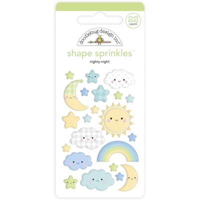 Doodlebug Baby Boy Sticker - Nighty Night Shape Sprinkles